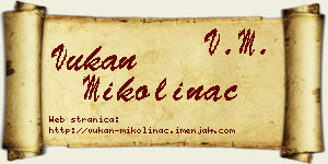 Vukan Mikolinac vizit kartica